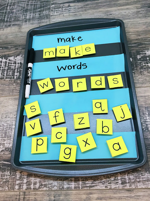 Make your own magnetic letter board, that is also dry erase! Have fun with literacy centers, learning letters, reading and writing. This is an easy, DIY  project, that only takes minutes, You and your kids or students will love how engaging it is. Learning letters and reading just became more fun!