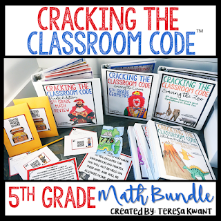 Escape room games are perfect for any elementary classroom. Students try and escape a risky situation in a specified amount of time. My Cracking the Classroom Code games are available for kindergarten, first grade, second grade, third grade, fourth grade, and fifth grade. Math and language arts escape games are available. 