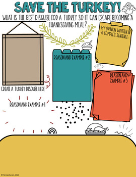 Thanksgiving Daily Doodle Digital & Print Journal Prompts | Distance Learning - Image 2