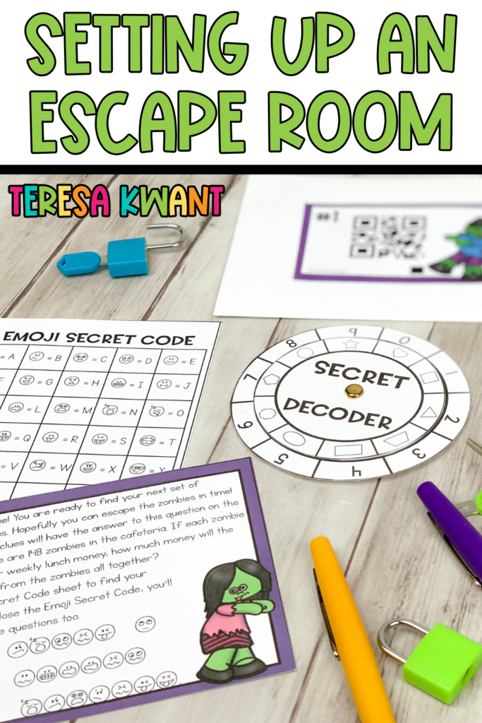 Setting up a Math Classroom Escape Room for Halloween