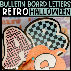 Retro Halloween Bulletin Board Letters and Numbers