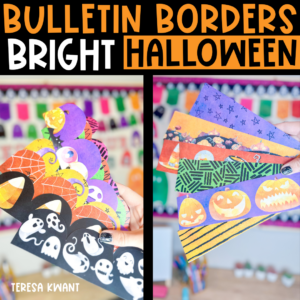 Bright Halloween Bulletin Borders