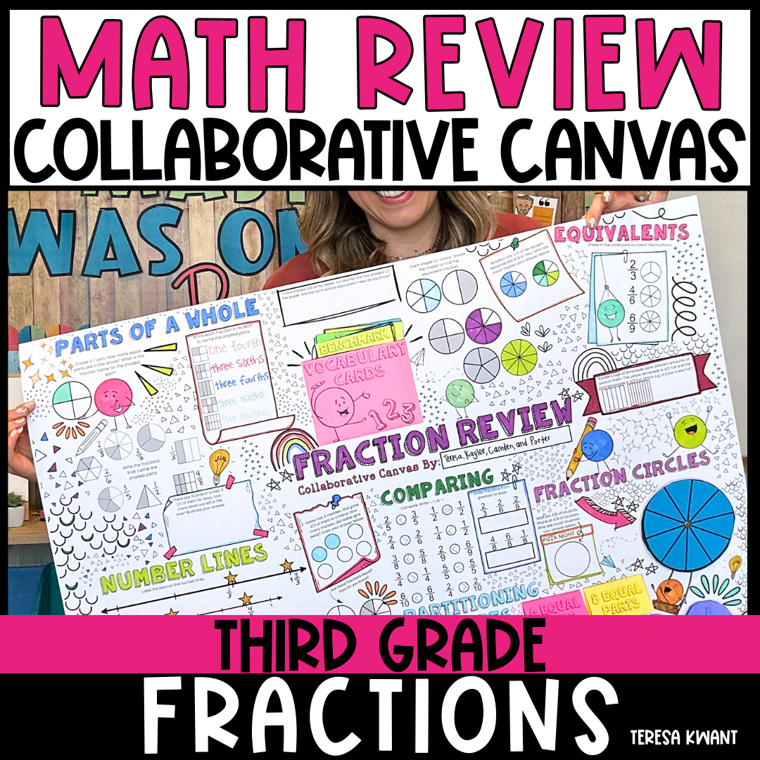 3rd Grade Math Review Fraction Skills & Fun Standardized Test Prep