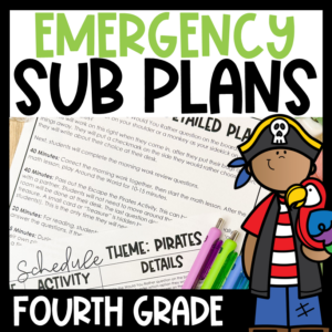 4th grade emergency sub plans pirate themed