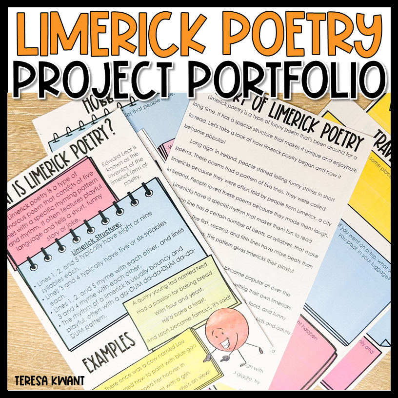 Limerick Poetry Writing Activity Templates & Graphic Organizers